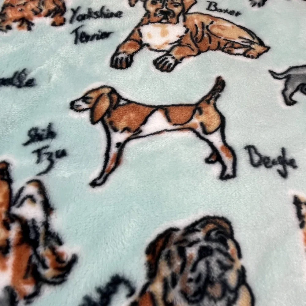 City Chic Dog Breed Throw Blanket 60x70 – Poodle Beagle Dachshund Boxer NWT
